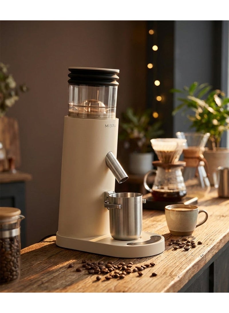 MIBRU Portable Electric Coffee Grinder Rechargeable 7000mAh 41mm Burr Adjustable 60 Settings Espresso Grinder for Home Travel V60 French Press Drip Cold Brew with Stainless Steel Cup - Image 3